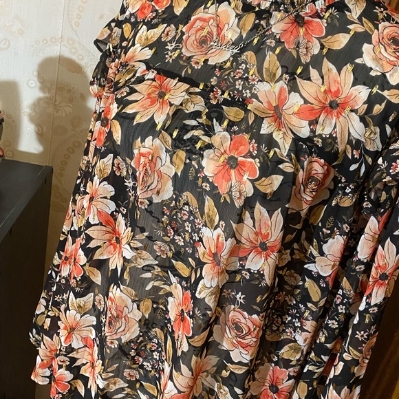 Maurices plus size sheer ruffle blouse - Picture 2 of 10